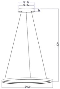 Lustră LED pe cablu Globo 67192-29 RALPH LED/29W/230V