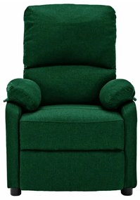 324075 vidaXL Fotoliu rabatabil, verde închis, material textil