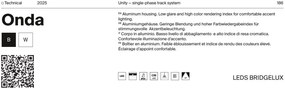 Spot LED, accesoriu pentru sinele monofazate Unity, ONDA 3000K negru