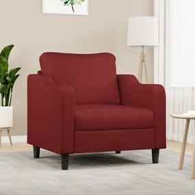 348935 vidaXL Fotoliu canapea, roșu vin, 60 cm, material textil