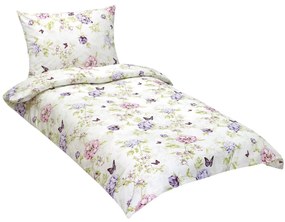 Bellatex Lenjerie de pat din bumbac Meadow violet, 140 x 200 cm, 70 x 90 cm