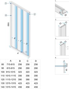Usa pentru dus Rea Alex 100