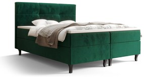 Pat matrimonial Boxspring 180 cm Lumba (măsliln) ( cu saltea și sp. depozitare). 1046690