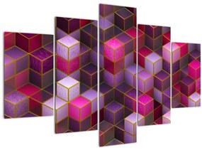 Tablou - Cuburi violet (150x105 cm)