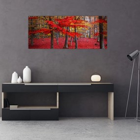 Tablou - Pădurea roșie (120x50 cm)