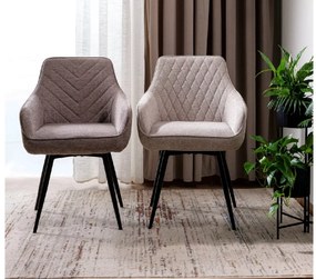 Scaun de dining SERVIO BREGO bej inchis