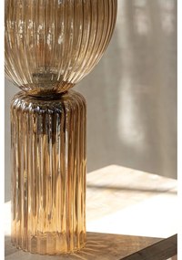 Veioză chihlimbar cu abajur din sticlă (înălțime 40 cm) Toulipa – Markslöjd