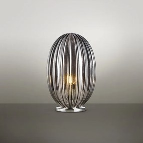 Veioza, lampa de masa design modern decorativ Ovila fumuriu