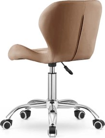 Reducere Scaun de birou maro deschis AVOLA VELVET II. calitate