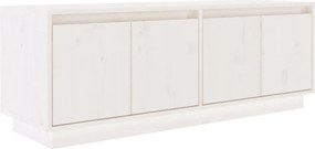 vidaXL Comodă TV, alb, 110x34x40 cm, lemn masiv de pin