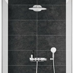 Sistem de dus cu termostat Grohe Rainshower Smartcontrol 360 Duo suprafata de pulverizare alba