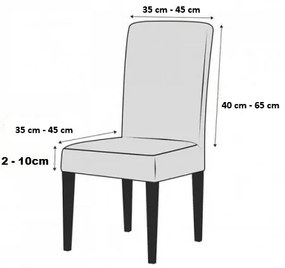 Set 6 huse pentru scaune, elastice si catifelate, culoare Bej