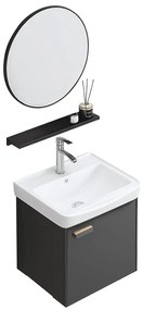Set mobilier de baie cu lavoar Molly 40cm Grey