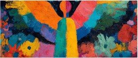 Tablou - Înger abstract cu flori (120x50 cm)