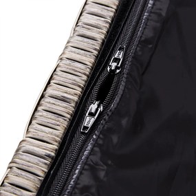 Deuba Cutie depozitare 122cm x 56cm x 61cm - crem cu roti