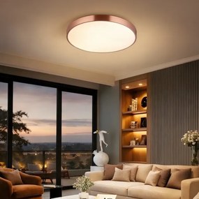 Immax NEO 07322L-LED plafonieră cu reglaj al luminozității NEO LITE SEMPLICI 60W/230V Ø60 cm, finisaj cupru + telecomandă