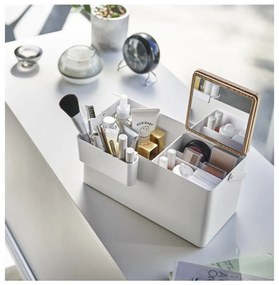 Organizator de baie alb pentru cosmetice din metal - YAMAZAKI