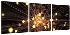 Tablou abstracției (cu ceas) (90x30 cm)