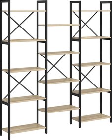 vidaXL Raft pentru cărți Stejar Sonoma 156 x 25 x 167 cm Lemn compozit