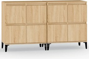 vidaXL Dulapuri, 2 buc, stejar sonoma, 60x35x70 cm, lemn prelucrat