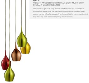Lustra moderna design multicolor Vibrant 5L 6465-5 SRT