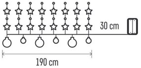 Instalație LED de Crăciun 20xLED/2xAA 2,2 m alb cald