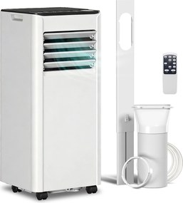 HOMCOM Aparat de aer condiționat portabil 9000 BTU 4 în 1 răcire dezumidificator ventilator temporizator pentru 28 m² alb | Aosom Romania