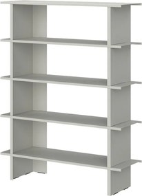 Bibliotecă gri deschis din metal 120x156x37 cm Hes – noo.ma