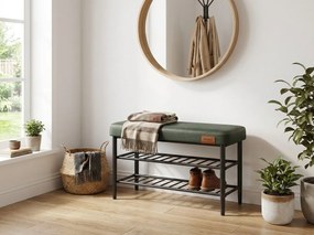 Banca cu dulap pentru pantofi EKHO 80x30 cm, verde