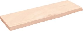vidaXL Poliță de perete, 60x20x2 cm, lemn masiv de stejar netratat