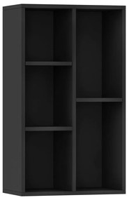 800163 vidaXL Bibliotecă/Servantă, negru, 50x25x80 cm, PAL
