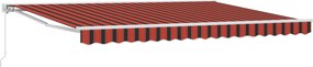 vidaXL Copertină retractabilă manuală Portocalie, Neagră și Galbenă