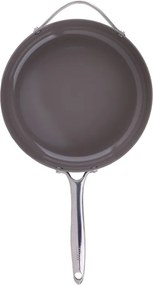 Tigaie inalta cu capac Zilan ZLN0880 din 5 straturi de material, maner inox, 28 cm