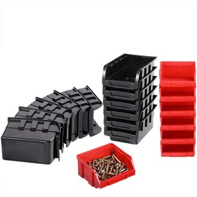 Organizator suspendat pentru atelier ORDER, 30 de cutii, 64x2x38cm, roșu/negru Jurhan
