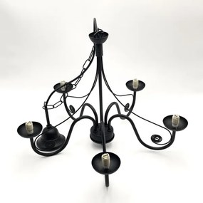 Lustră pe lanț Brilagi COTTAGE 5xG9/40W/230V negru/alb