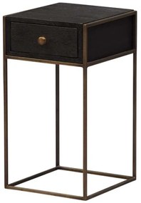 Noptiera din lemn de mango, cu sertar, Black