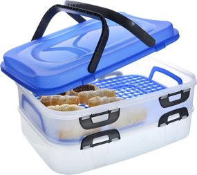 Orion Cutie portabilă din plastic pentru alimente, 2 tăvi