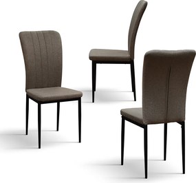 SET 6 Scaune Alto, tesatura ,structura metalica - STANDARD - MARO
