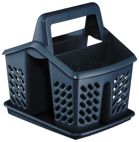Scurgator tacamuri, 4 compartimente, negru, Asca