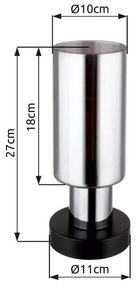 Veioza/Lampa de masa design modern LIDARIA negru/fumuriu