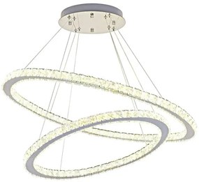 Lustră LED dimabilă pe cablu LED/160W/230V 3000-6500K argintiu + telecomandă