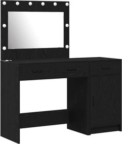 vidaXL Masă de Machiaj 2 pcs Negru 40 x 41 x 75 cm Lemn compozit