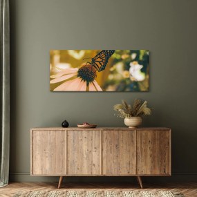 Tablou cu fluture pe floare (120x50 cm)