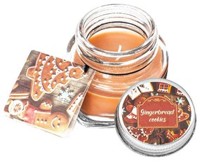 Set de lumânări aromate cu felicitare 28 g încutie cadou, Winter, mix 6 bucăți