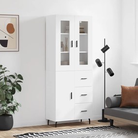 vidaXL Dulap înalt, alb, 69,5x34x180 cm, lemn compozit