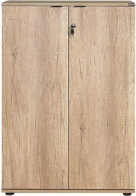 Bibliotecă Adore Rio cu 2 Uși, Cheie și 3 Rafturi, 72 x 109 x 34 cm