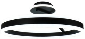 Lustră LED dimabilă aplicată LED/86W/230V 3000-6500K negru + telecomandă