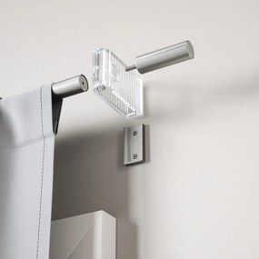 Galerie de perdea argintiu-mat extensibilă din oțel 107 - 305 cm Flute – Umbra