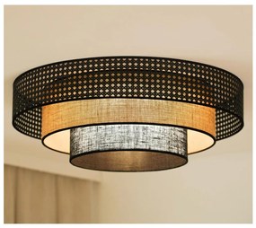 Plafonieră LED Brilagi DAKOTA LUNETA LED/12W/230V d. 60 cm negru/bej