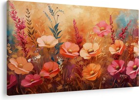 Tablou - Flori de pajiște, pictură (90x60 cm)